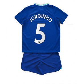 Chelsea Jorginho #5 babykläder Hemmatröja barn 2022-23 Korta ärmar (+ Korta byxor)